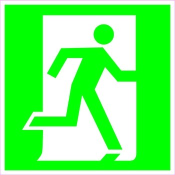 Дверь эвакуационного выхода (открывающаяся с правой стороны)